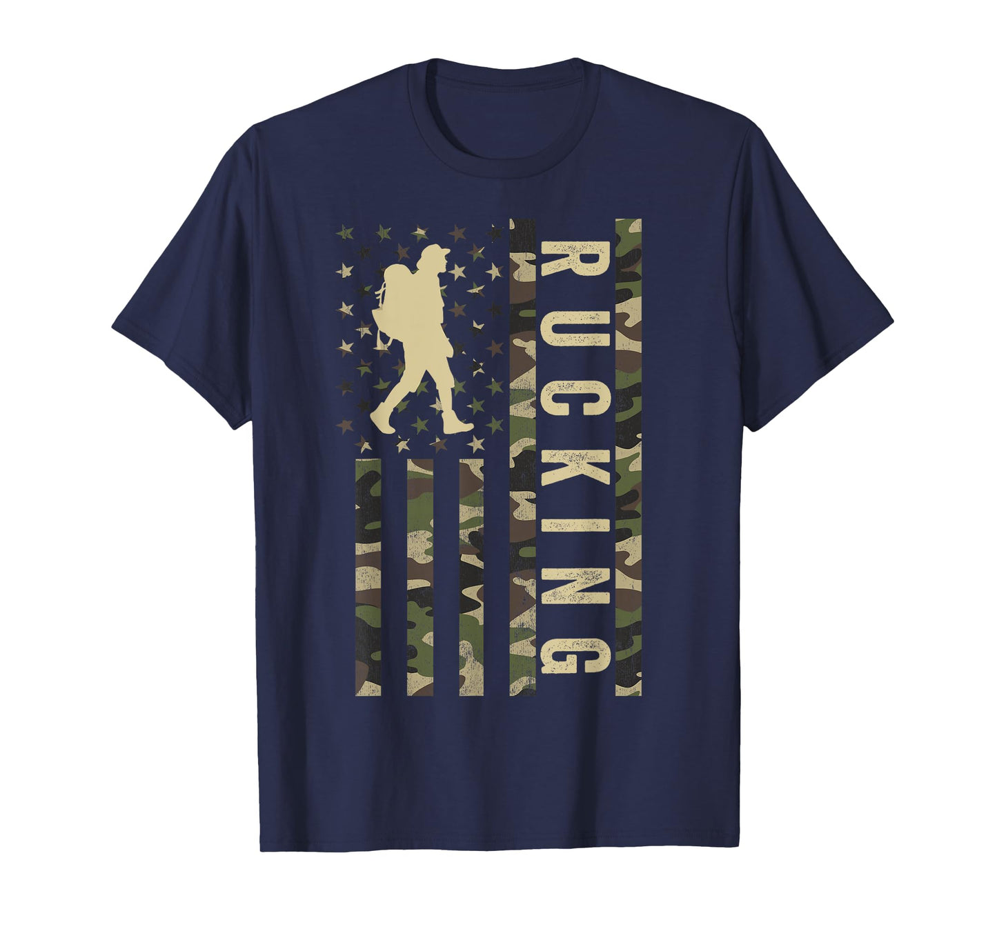 Rucking American Flag, Tactical Fitness, Patriotic Rucking T-Shirt