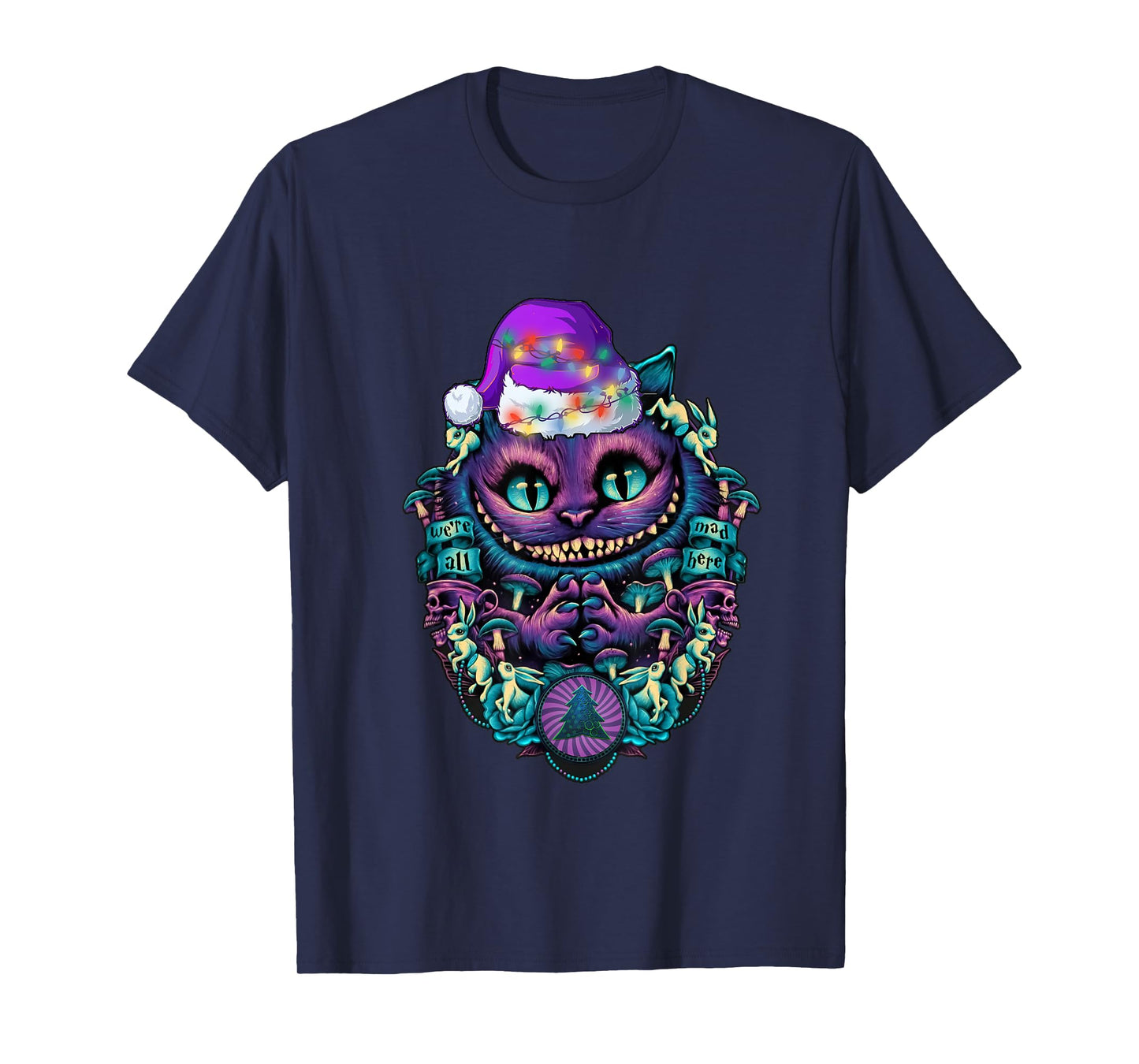 Cheshire Cat shirt Christmas Alice in Wonderland Graphic T-Shirt