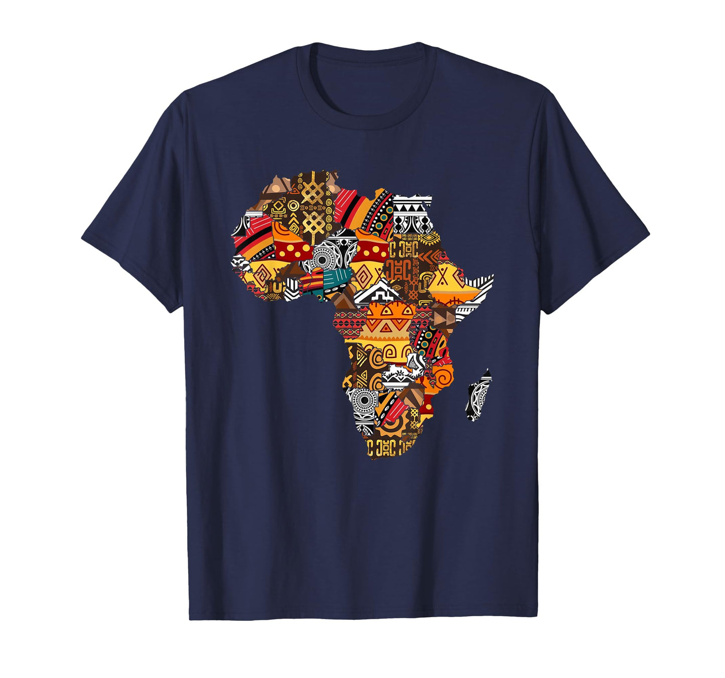 African Native Pride Funny Africa Map Heritage Pattern Gift T-Shirt Small