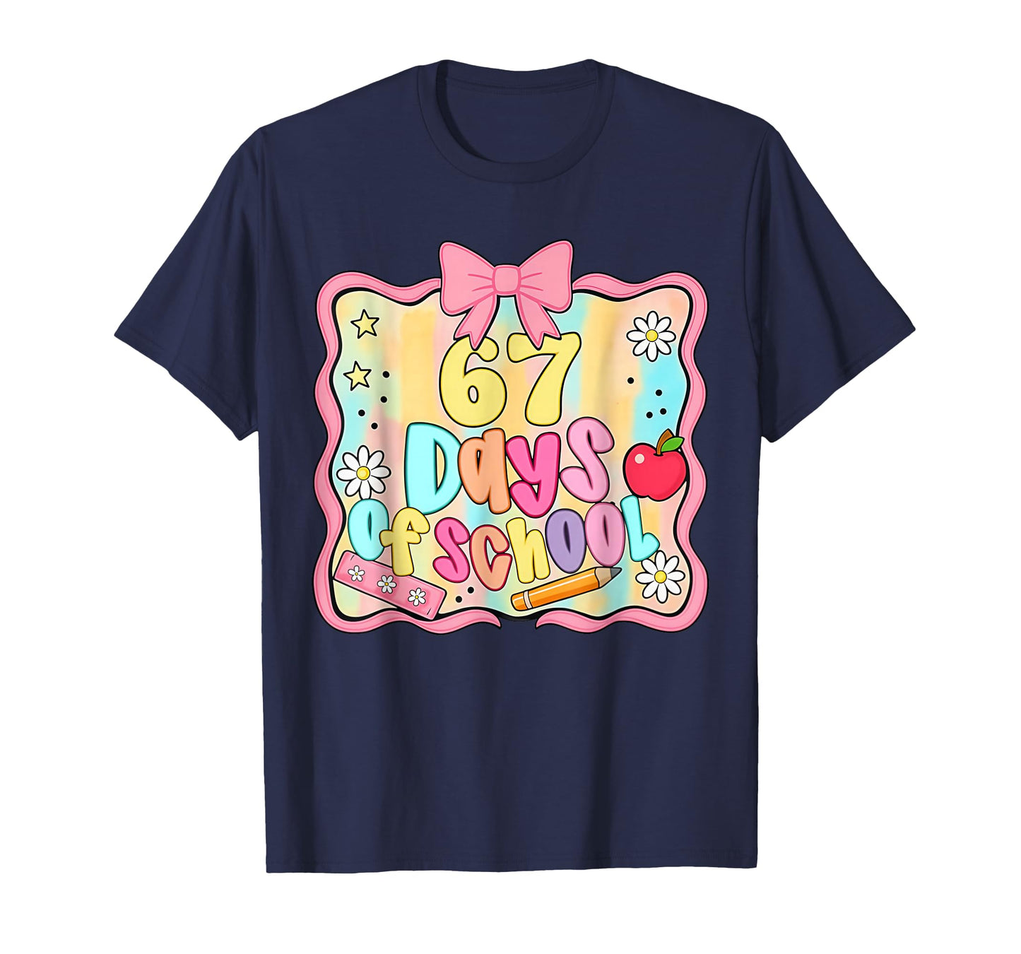 67 Days of School Preppy 67th Day of School Teacher Kids T-Shirt