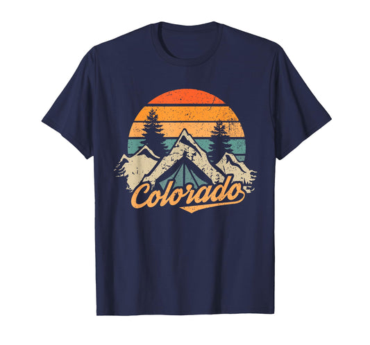 Colorado - Retro Vintage Mountains Nature Hiking Camping T-Shirt