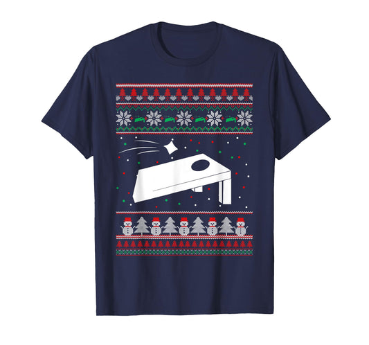 Cornhole Ugly Christmas Sweater Pajama Gifts For Men Women T-Shirt