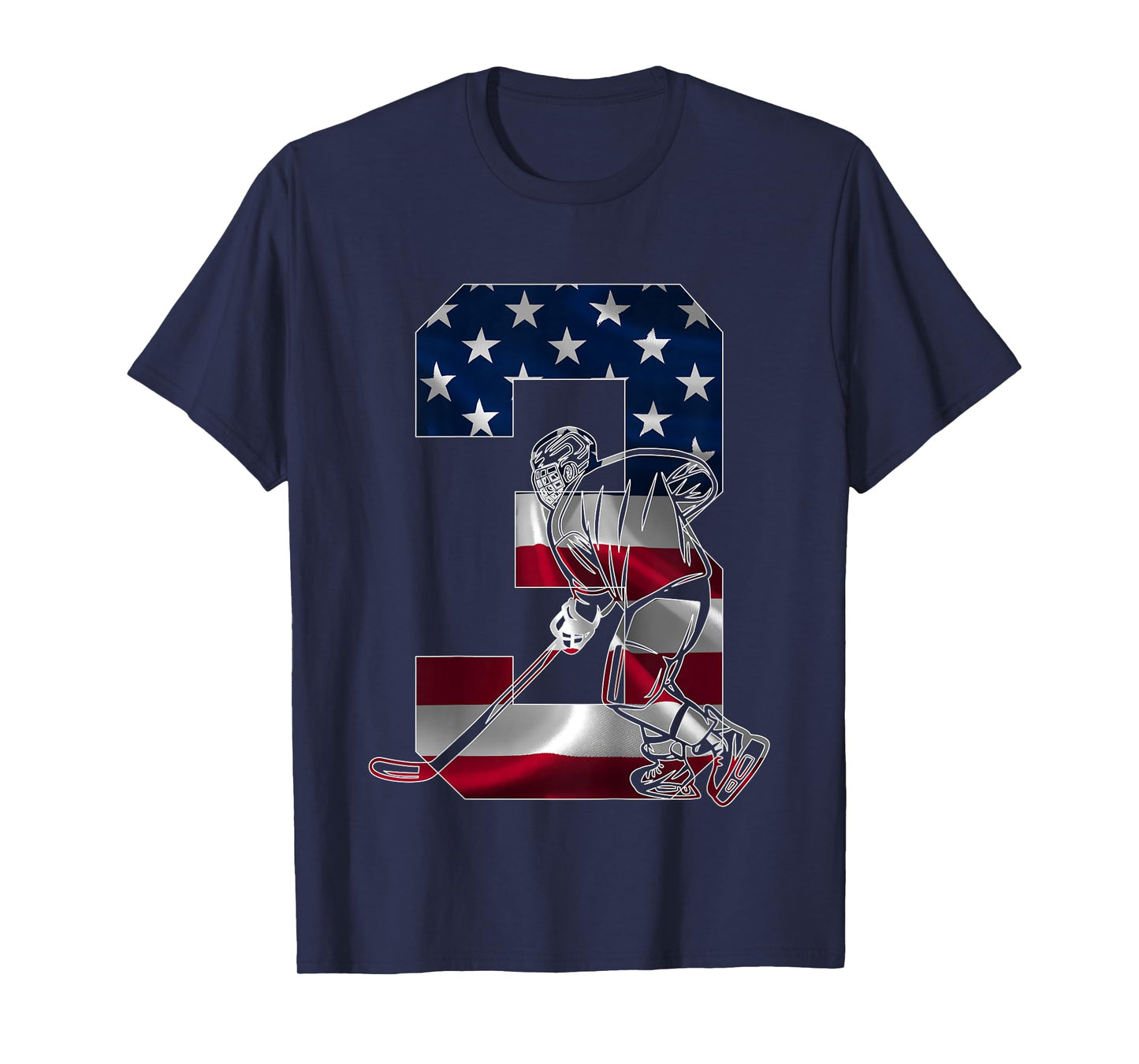 Kids NUMBER 3 YEARS ICE HOCKEY 3rd BIRTHDAY T-Shirt