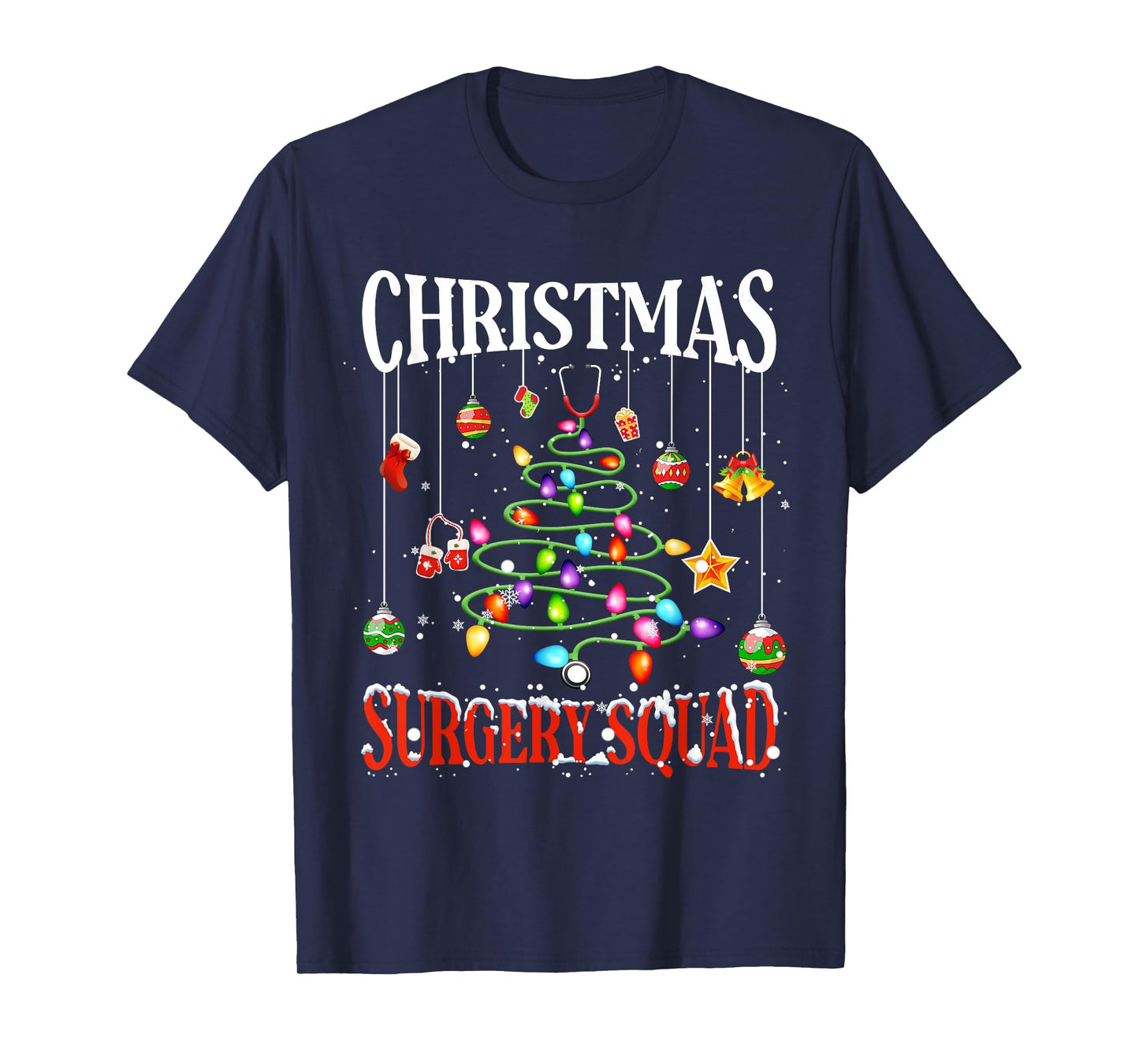 Christmas Surgery Squad Medical Surgical Nurse RN Xmas T-Shirt
