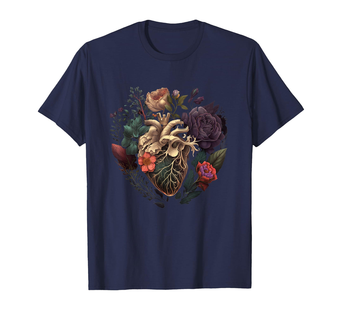Anatomical Heart and Flowers for Your Love T-Shirt