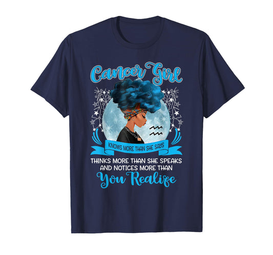 Cancer Girl Zodiac Birthday June or July Bday Gift T-Shirt