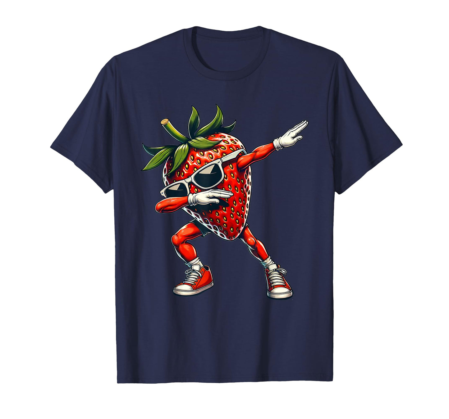 Dabbing red Strawberry | Funny red Berry with Strawberry T-Shirt