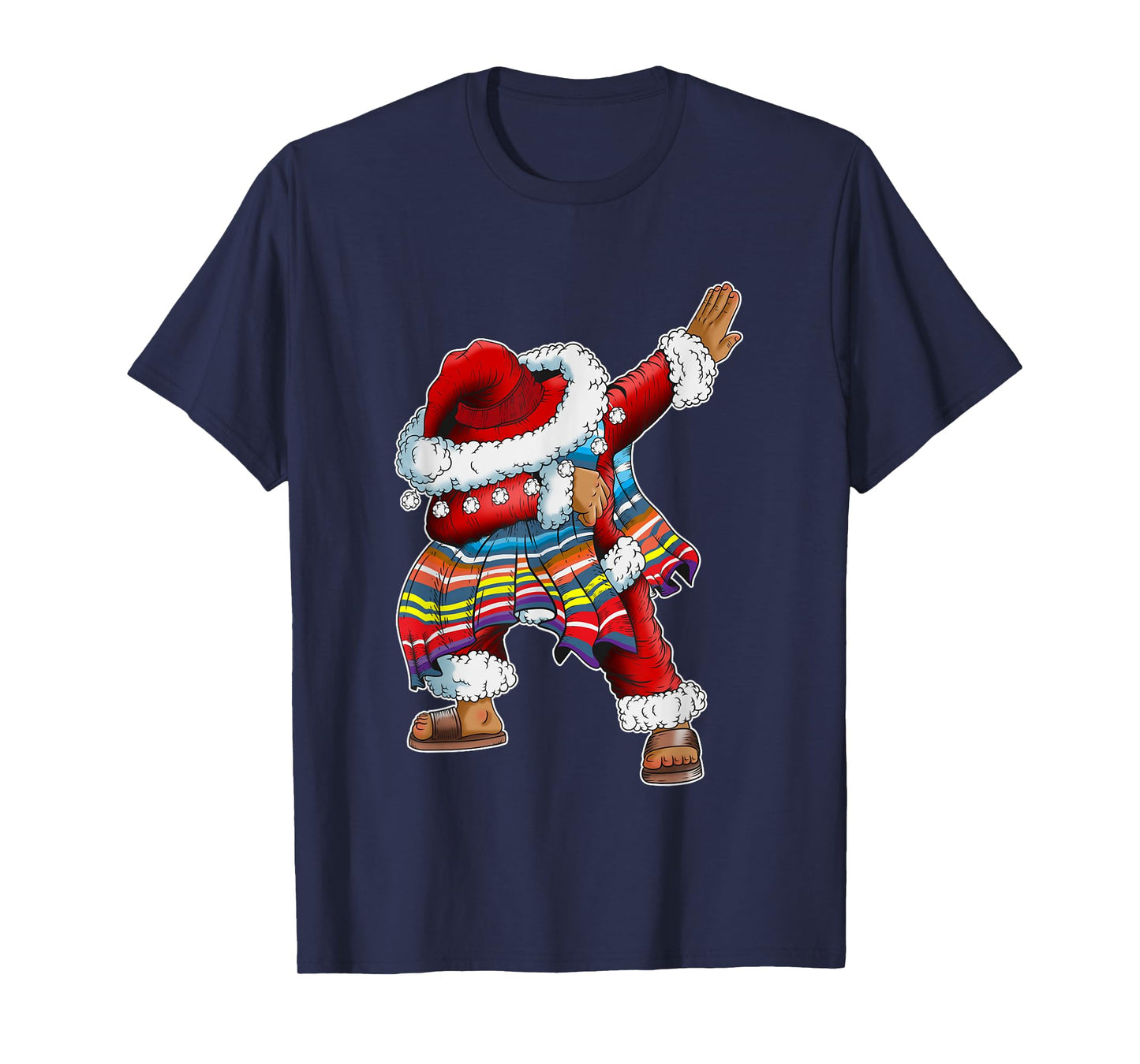 Dab Santa Claus With Mexican Poncho Is Dabbing T-Shirt