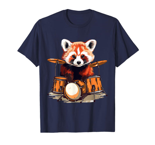 Drumming Red Panda Drum Player Drummer Percussion Drums T-Shirt