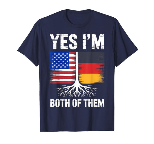 Yes I'm Both American and German Roots DNA Pride T-Shirt
