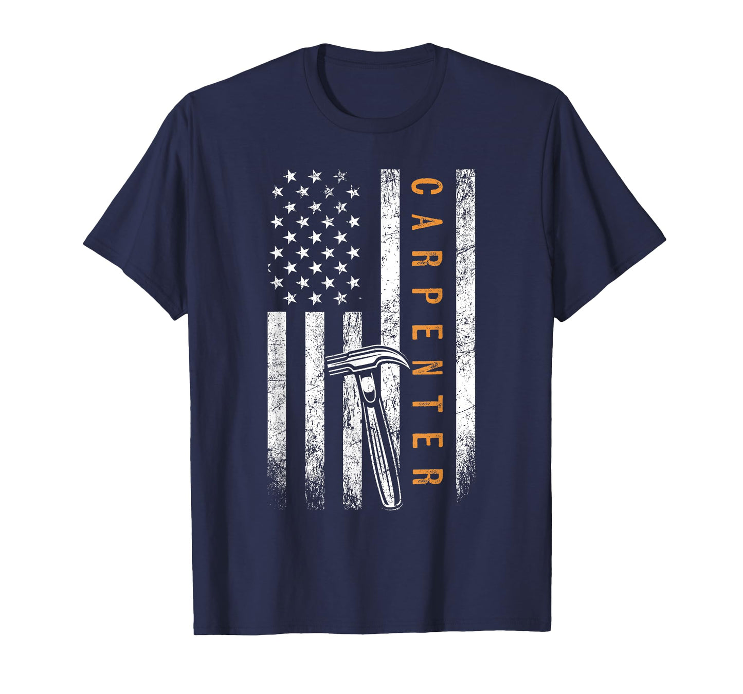 Carpenter American Flag Design Woodworking Carpentry T-Shirt