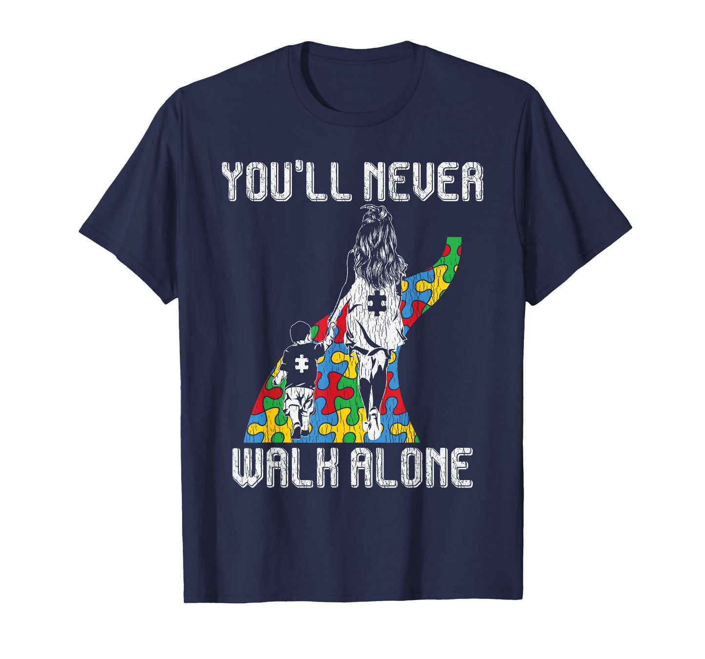 Autism Awareness Mother Son Autistic Kids Boys Autism Mom T-Shirt