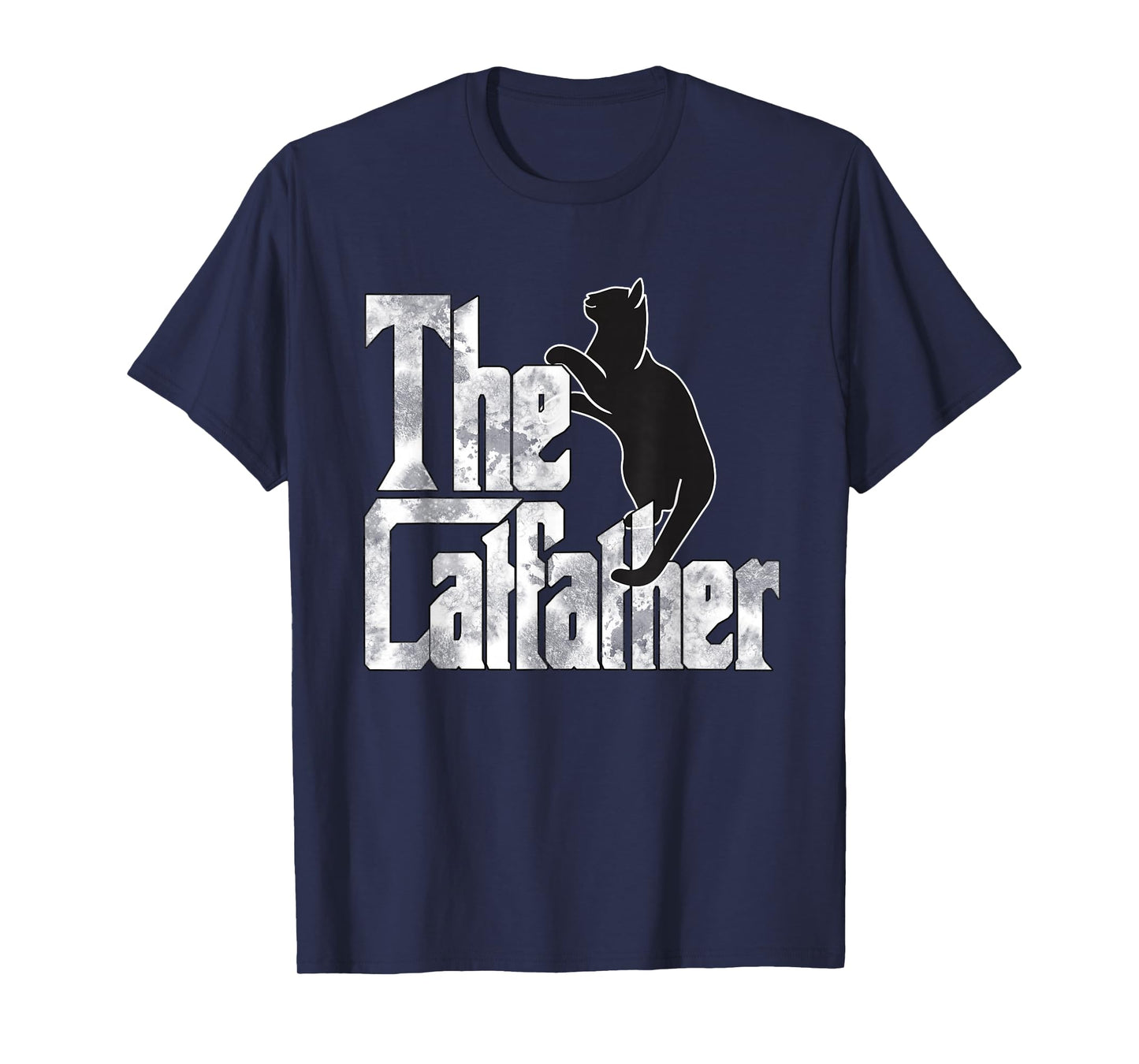 The Catfather Black Cat Father Mafia Whiskers Male Daddy T-Shirt