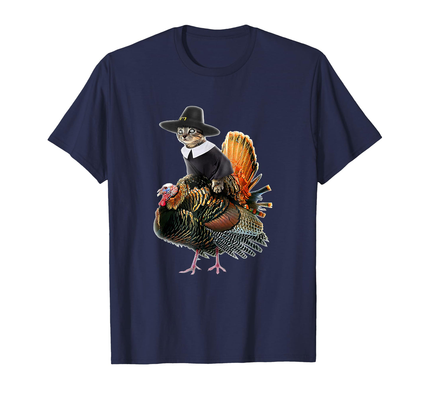 Thanksgiving Cat Pilgrim Costume Thanksgiving Turkey T-Shirt