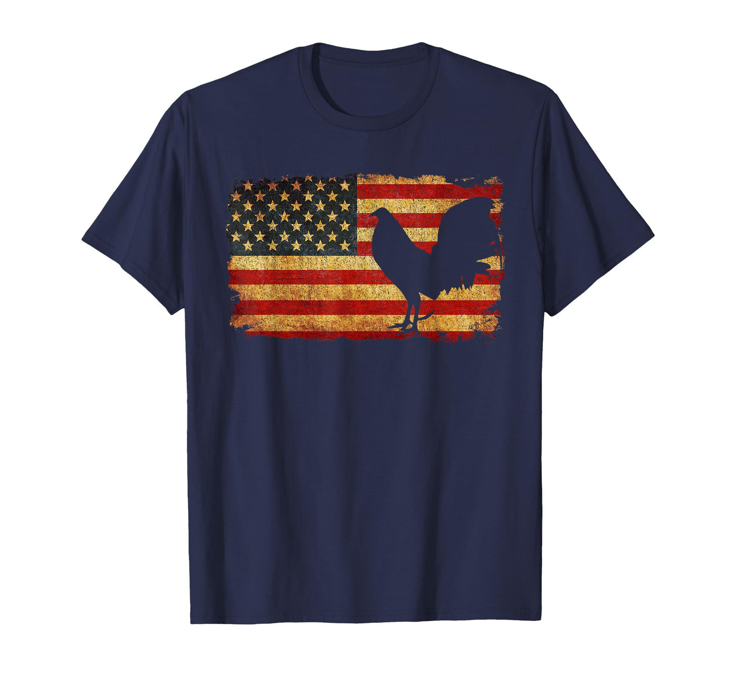 Vintage US Flag Cock Fight T Shirt T-Shirt