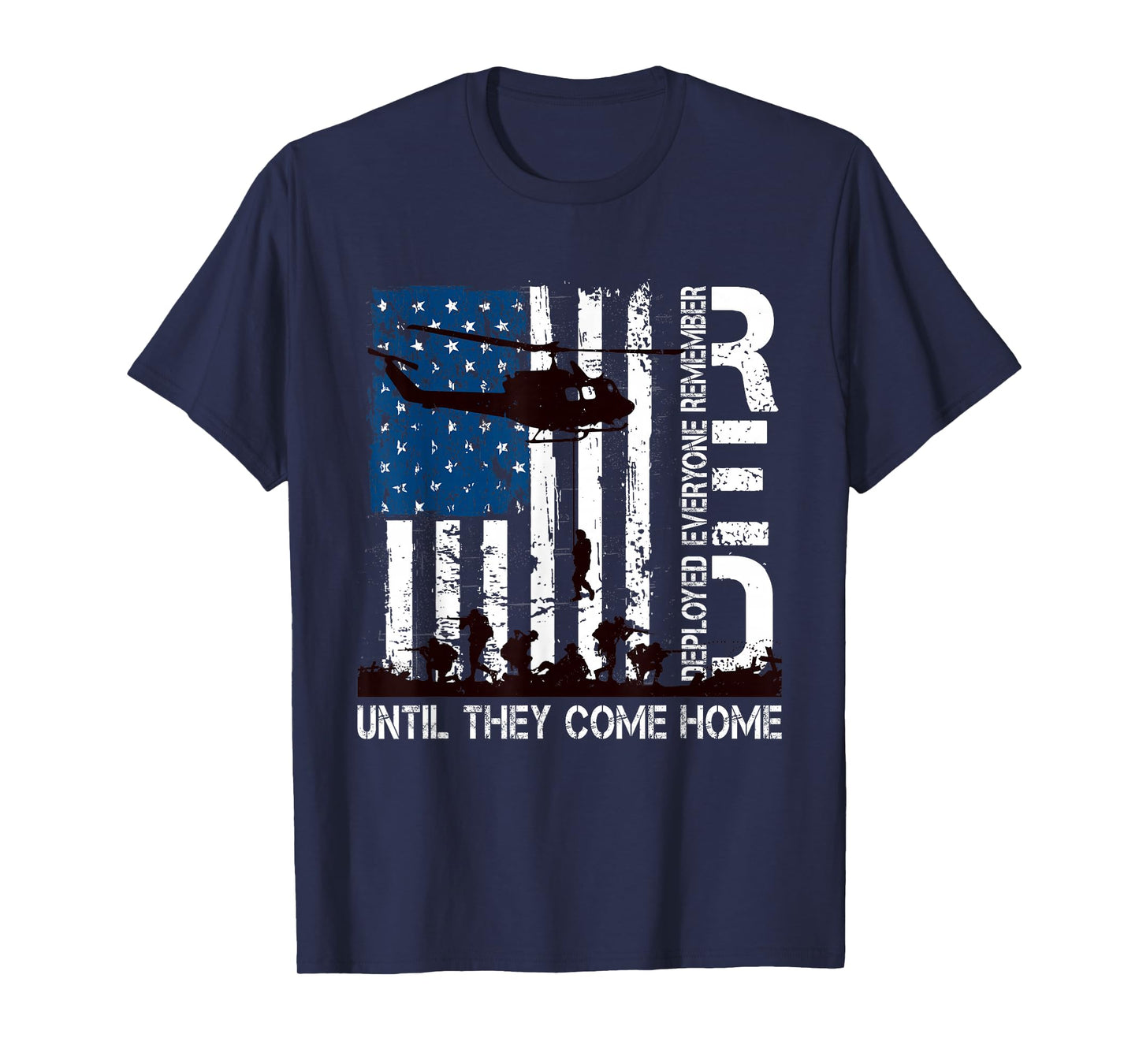 Red Friday Until They Come Home Distressed R.E.D. US Flag T-Shirt