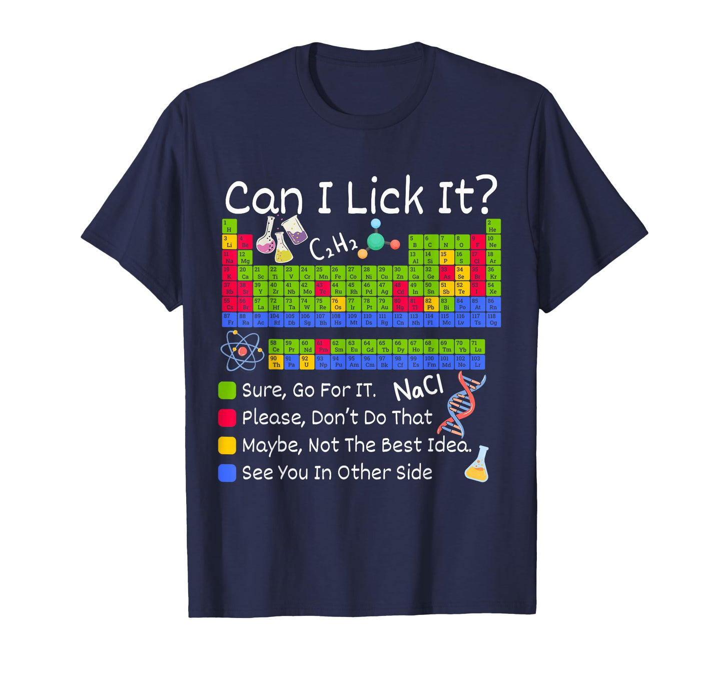 can i Lick it Funny Periodic Table Science Boy Kids T-Shirt