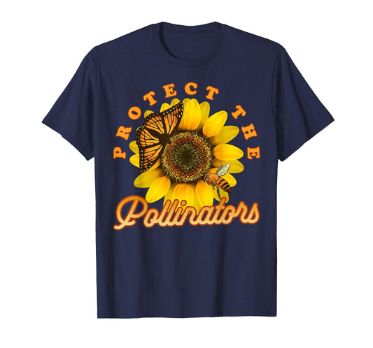 Cool Protect Pollinators Save the bees Sunflower T- shirt T-Shirt