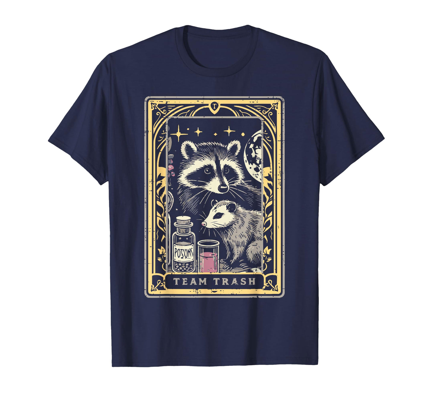 Raccoon Possum Tarot Team Trash Funny Opossum Women Men Kids T-Shirt