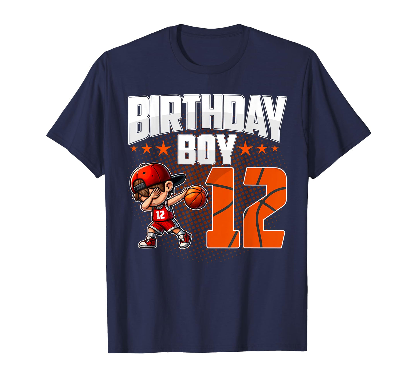 12th Birthday Boy Basketball 12 Years Old Boy Birthday T-Shirt