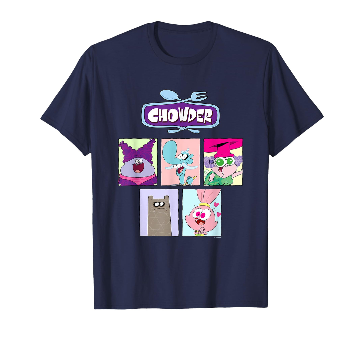 Chowder Main Characters Box Panels Collage T-Shirt
