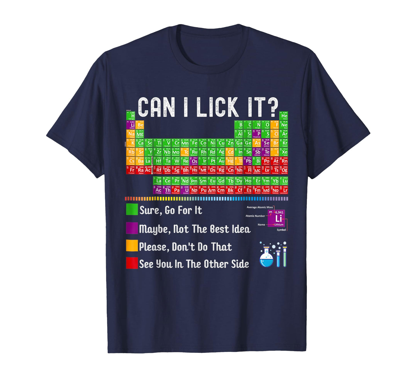 Can I Lick It Periodic Table Funny Science Teacher Student T-Shirt
