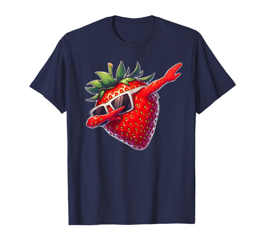 Funny Cool Dabbing Strawberry Festival 2024 Kids Toddlers T-Shirt