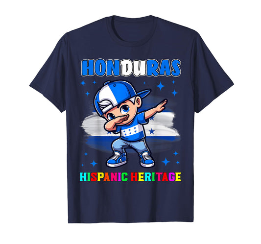 Honduras Dabbing Kid Hispanic Heritage Celebration for Kids T-Shirt