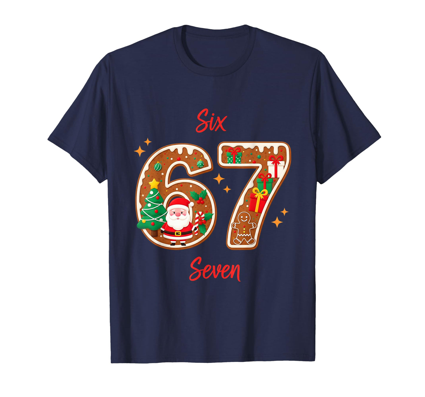 67 Christmas Trending Meme Saying 6 7 Meme Costume Xmas T-Shirt
