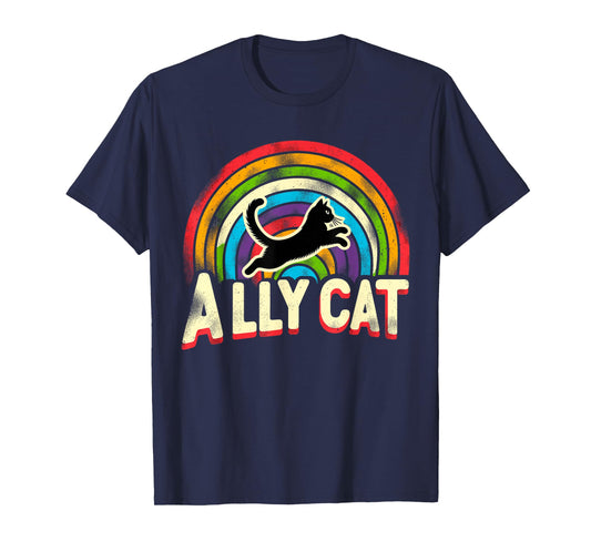 Ally cat LGBT Pride Cat T-Shirt