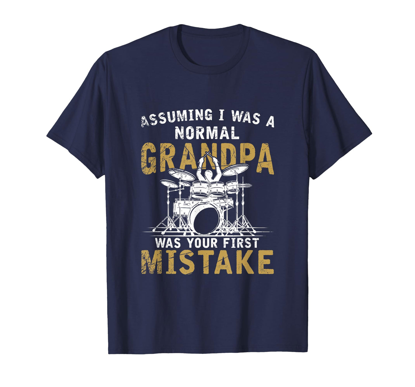 Grandpa Drummer Father's Day Gift Drum Kit T-Shirt