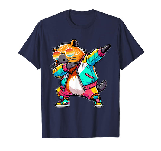 Cute Dabbing Capybara Boys Men Capybara Lover Kids T-Shirt