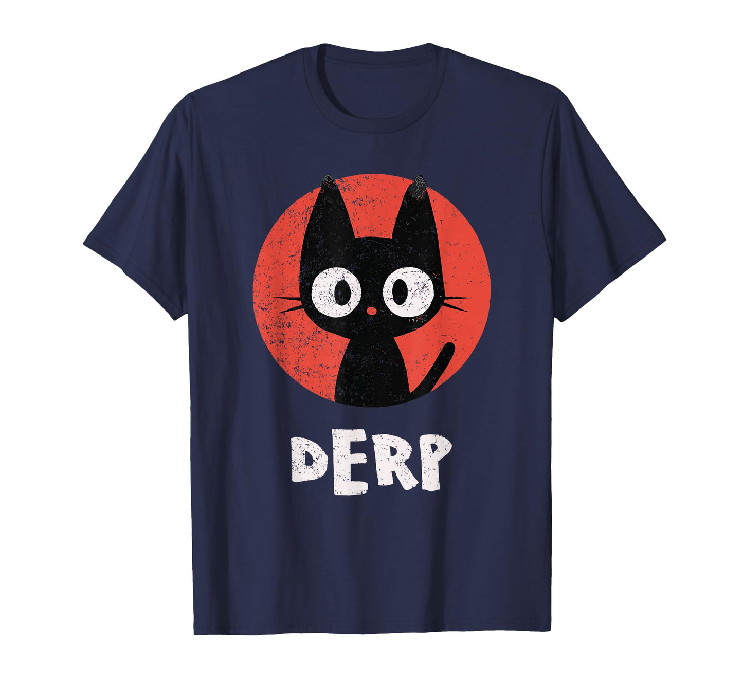 Funny Black Cat Derp T-Shirt
