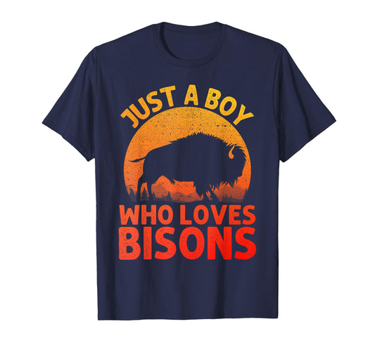 Cool Bison Design For Men Boys Wildlife Buffalo Lover Bison T-Shirt