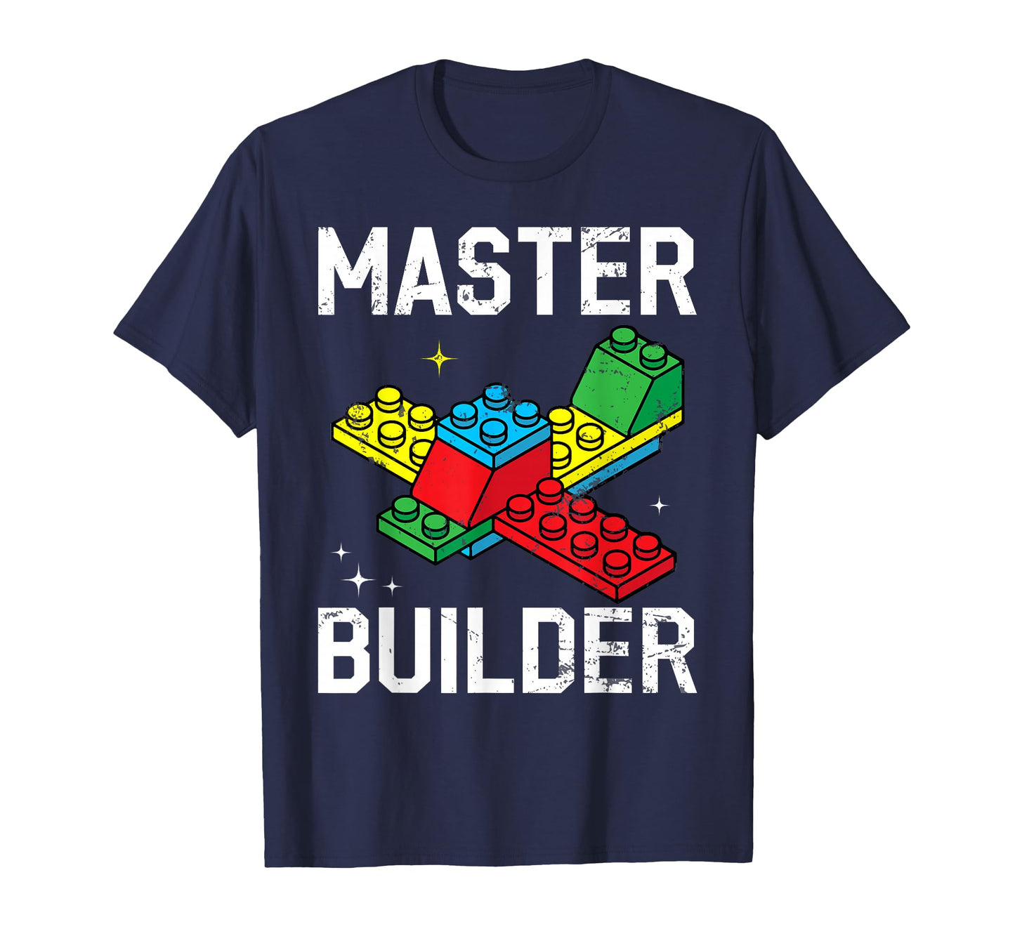 Master Builder Kids Building Blocks Brick Toy for Boys & Men T-Shirt
