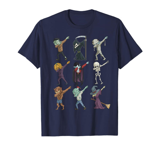 Dabbing Monsters T-Shirt Funny Halloween Dab Shirt T-Shirt