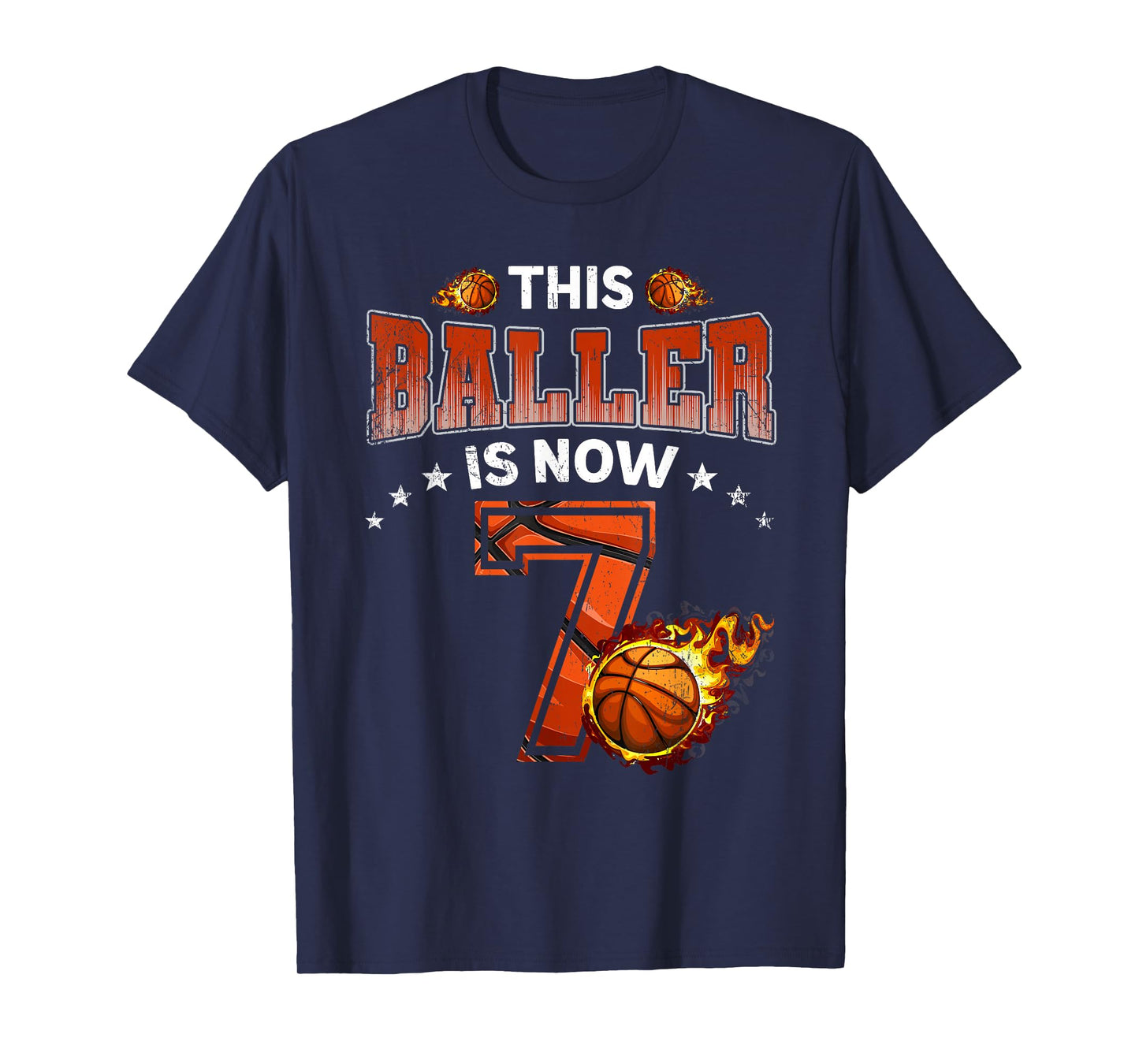 7th Birthday Boys Basketball Player Gifts 7 Years Old Kids T-Shirt