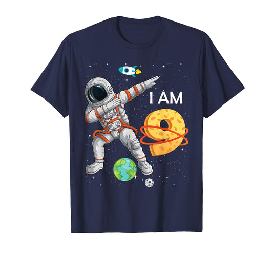 9 Years Old Birthday Boy Astronaut Space 9th B-Day T-Shirt