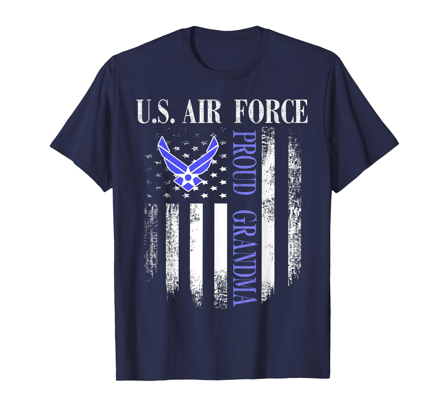Vintage U.S. Air Force Proud Grandma With American Flag T-Shirt