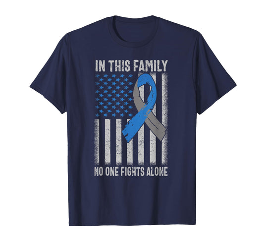 USA Flag Diabetes Type 1 Awareness Family Support T-Shirt