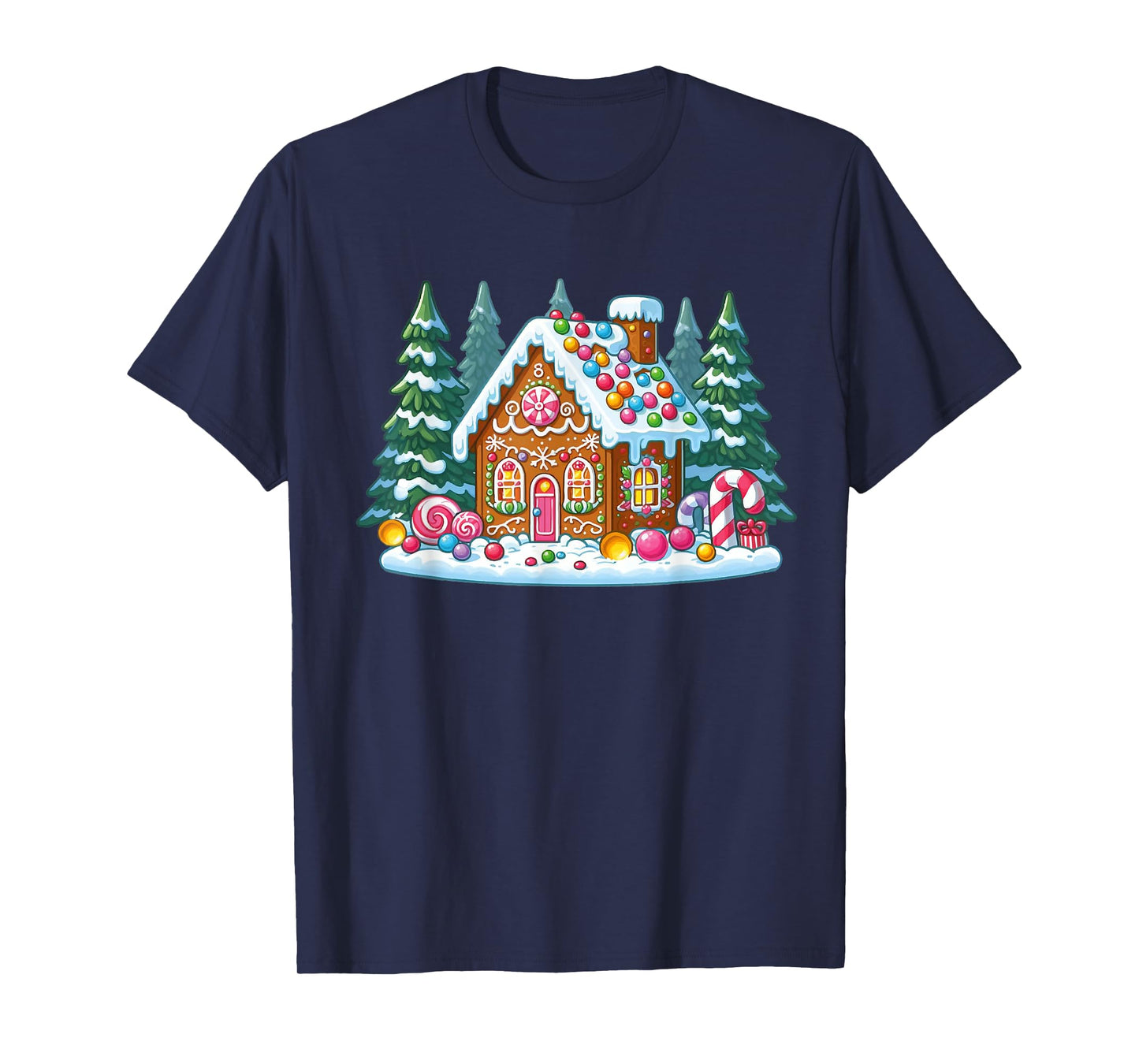 Christmas Gingerbread House Decorating Baking Candy Xmas T-Shirt