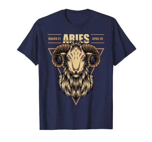 Aries Ram Zodiac Sign Symbol Astrology Dates T-Shirt T-Shirt