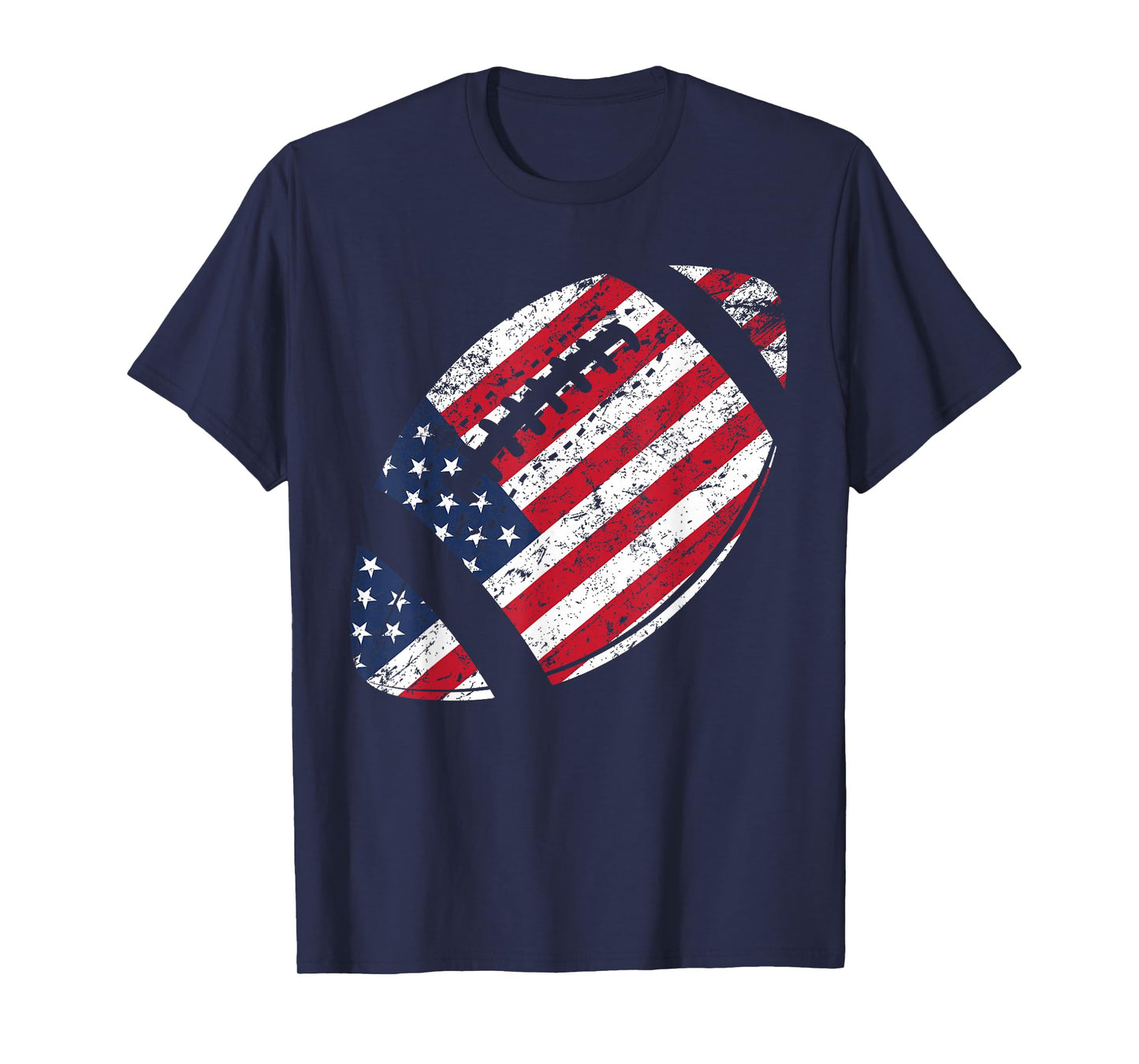 American Football 4th July American Flag T-Shirt