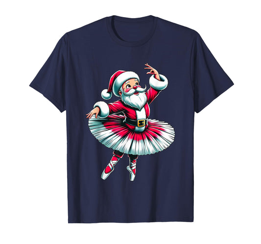 Ballerina Santa Claus Dancing T-Shirt