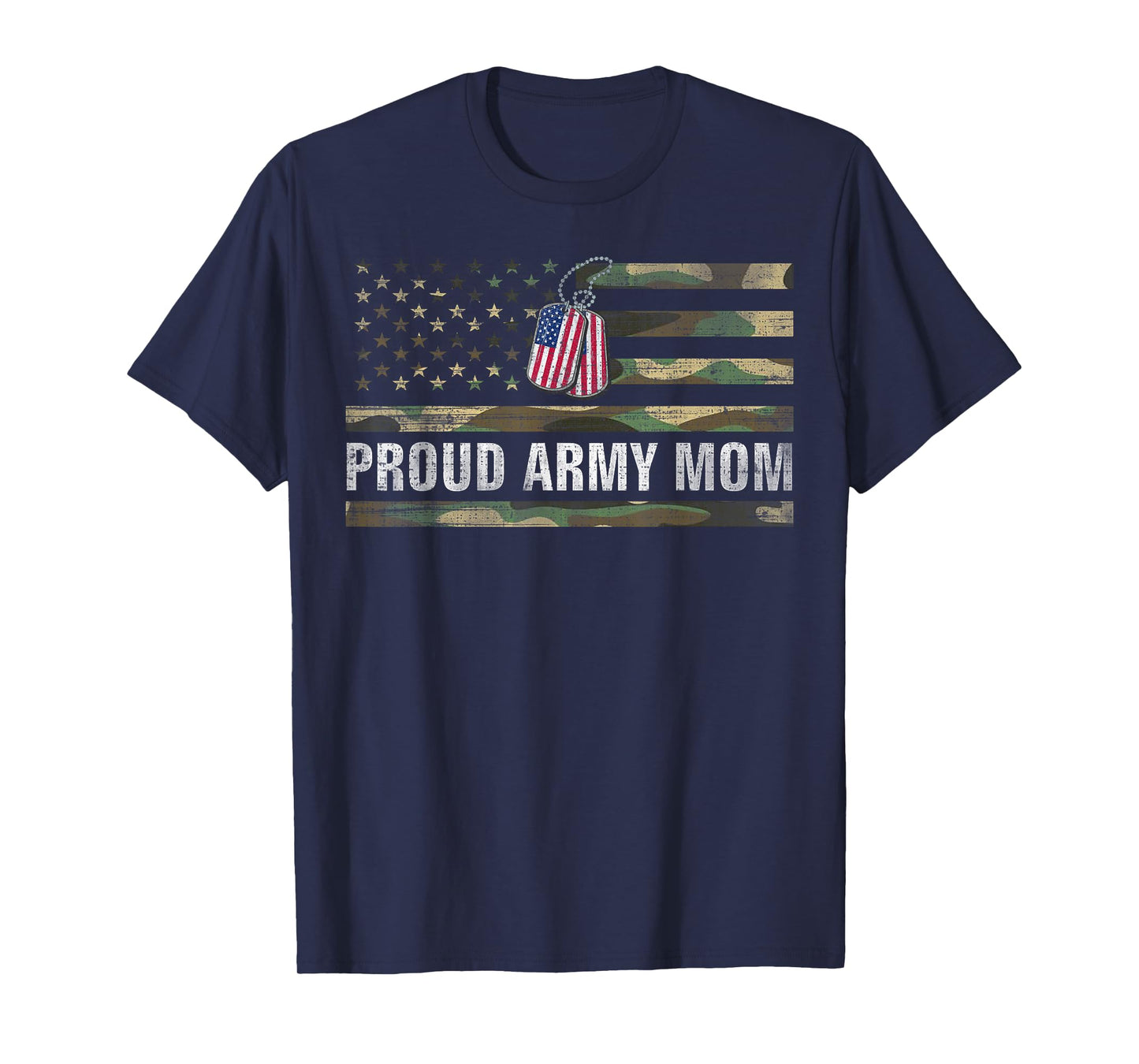 Vintage American Flag Proud Army Mom Veteran Day Gift T-Shirt