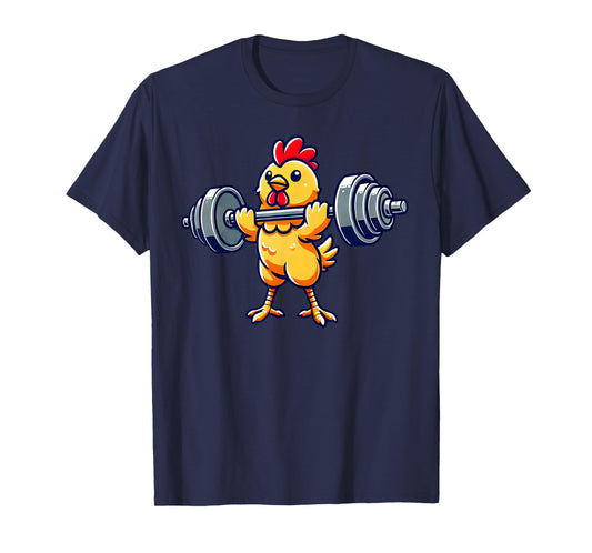 Chicken Powerlifting Weightlifting Gym Workout T-Shirt