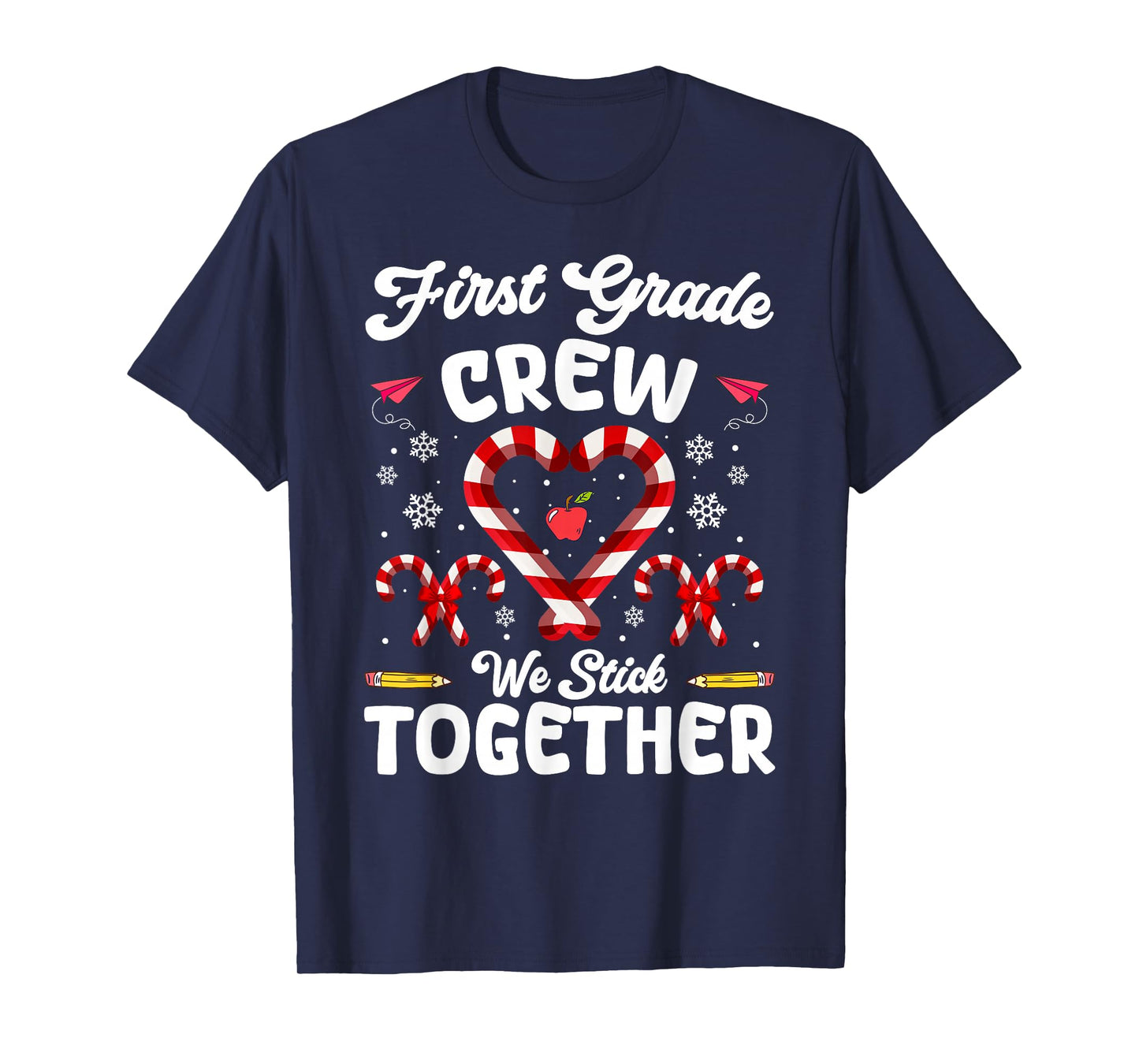 Christmas First Grade Teacher Holiday Family Matching Xmas T-Shirt