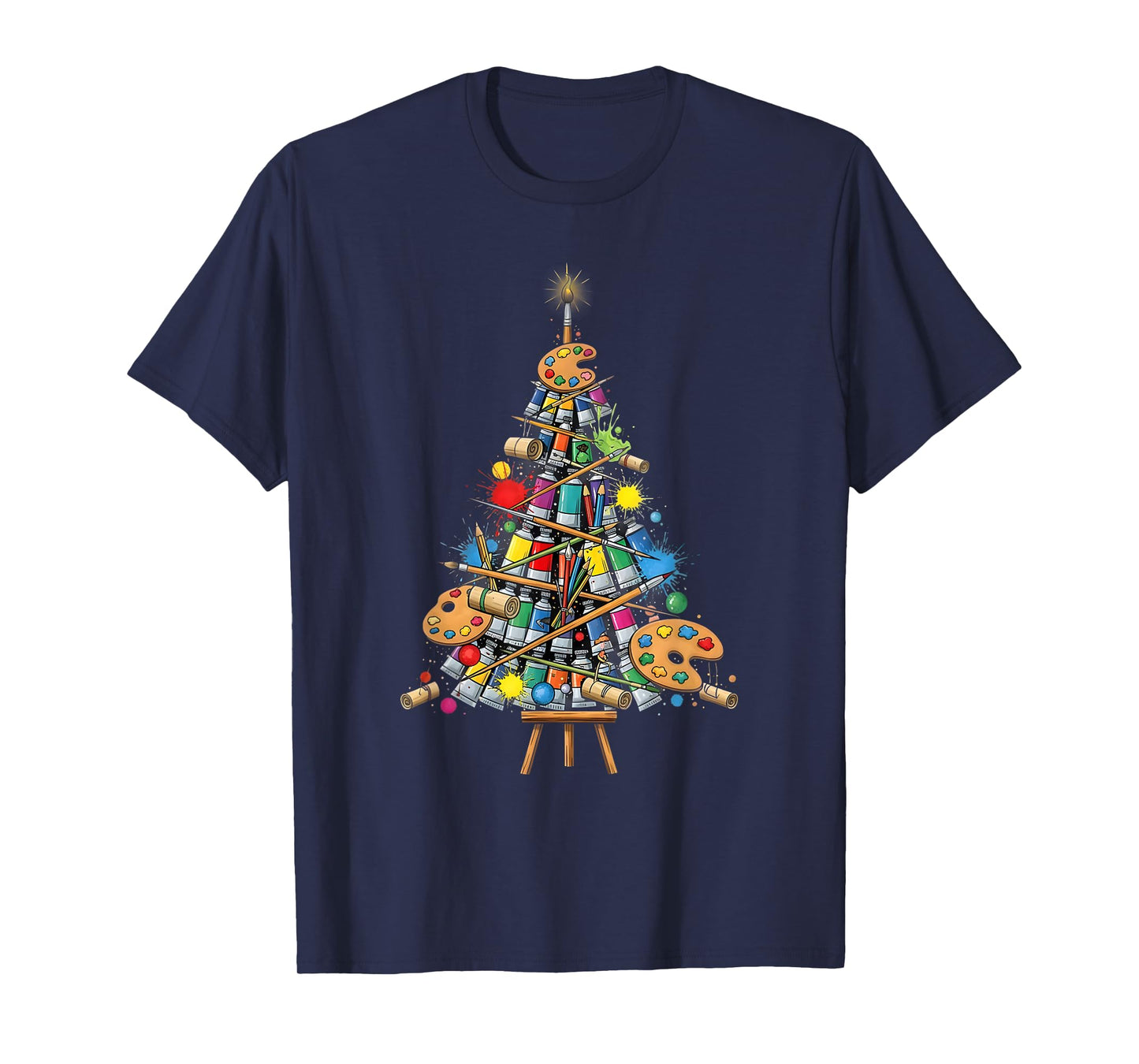 Funny Christmas Tree for Painters and Artists T-Shirt