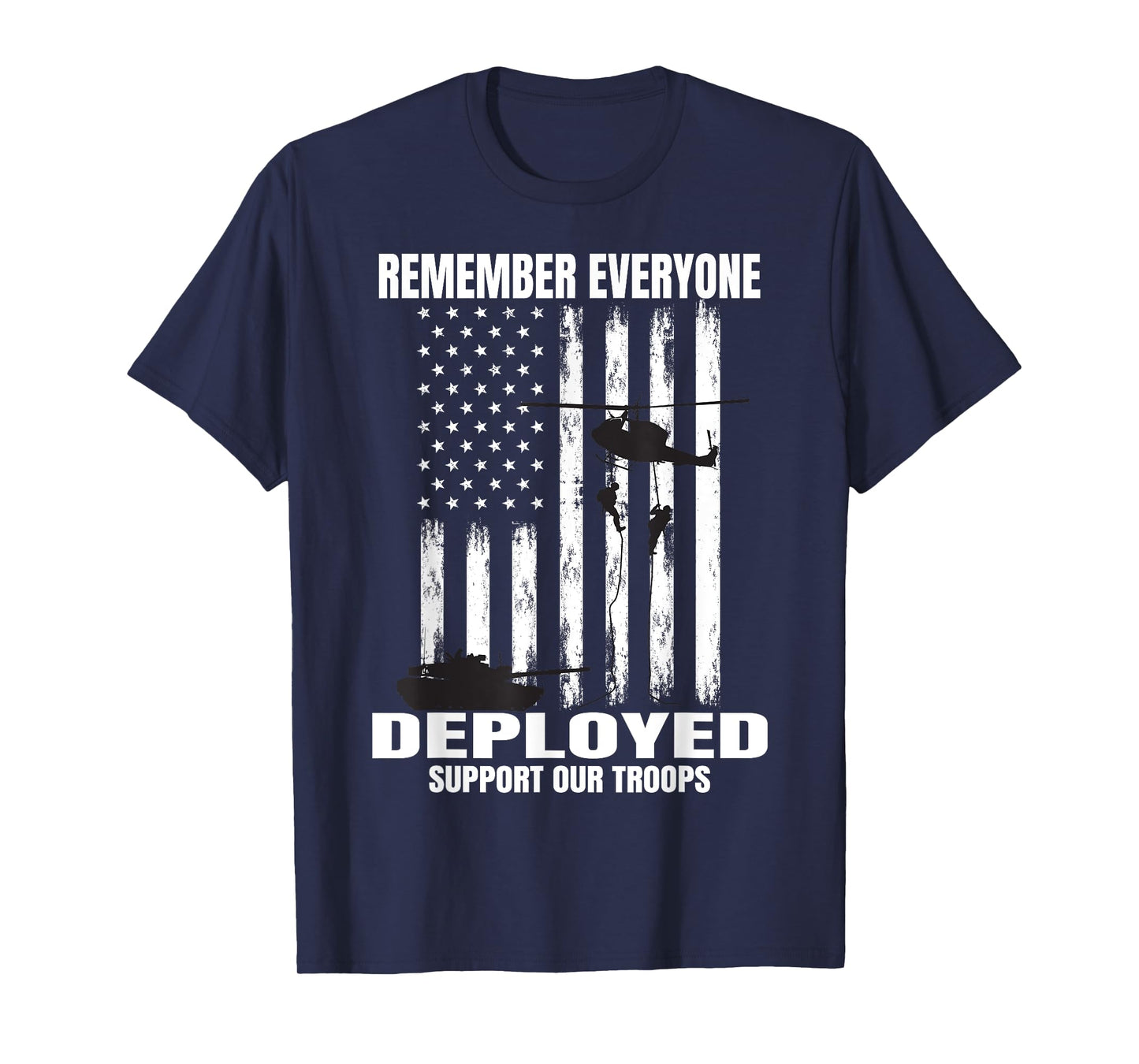 Red Fridays Military Support Remember Everyone Deployed Flag T-Shirt