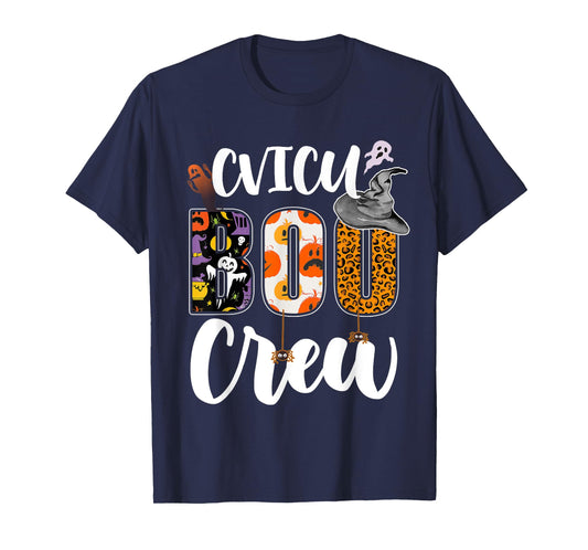 CVICU Boo Crew Ghost Funny Halloween CVICU Nurse RN Matching T-Shirt
